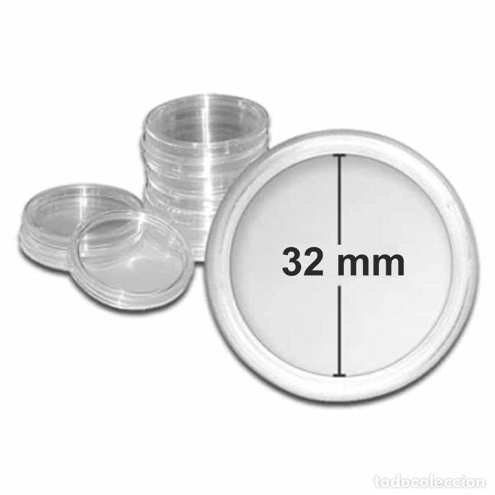 Material numism&aacute;tico: [M32] C&aacute;psula para monedas. Di&aacute;metro interior 32mm - Foto 1