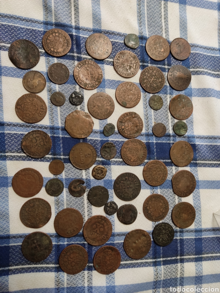 Material numism&aacute;tico: Lote monedas antiguas . - Foto 1