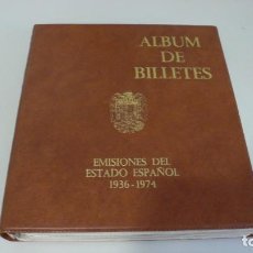 Materiale numismatico: ALBUM DE BILLETES DEL ESTADO ESPAÑOL 1936-1974 PRACTICAMENTE NUEVO. Lote 338676473