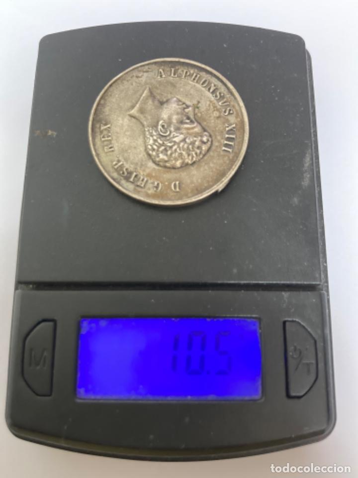 Material numism&aacute;tico: Medalla de plata Alfonso XIII 1902 - Foto 8