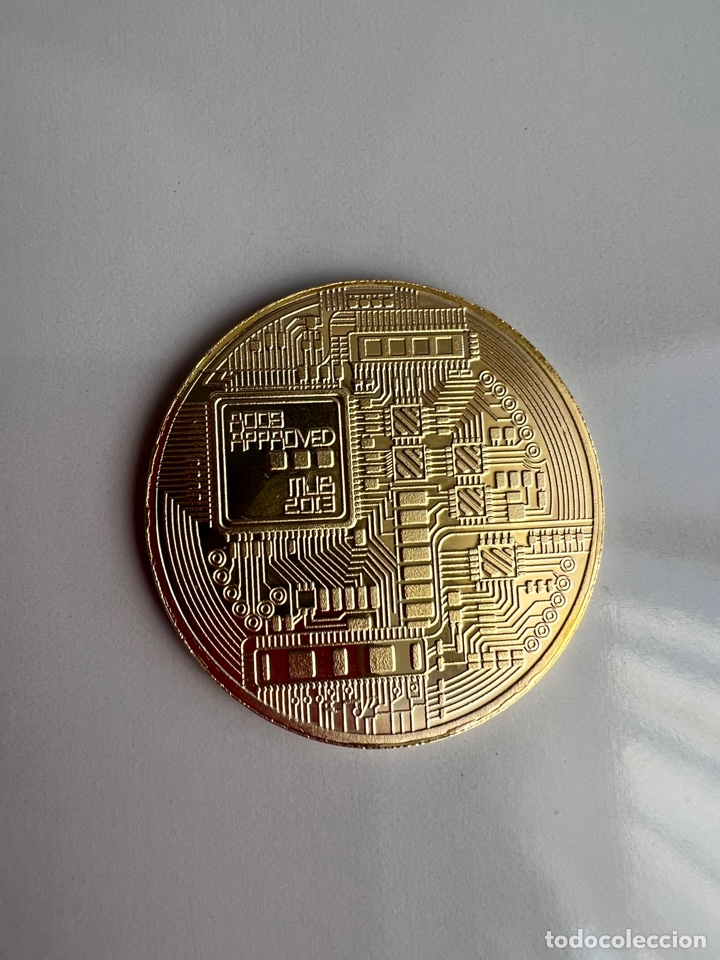Material numism&aacute;tico: CRIPTOMONEDA BITCOIN MONEDA VIRTUAL FISICA TIPO ONZA ORO ENCAPSULADA - Foto 3