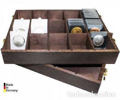 Material numism&aacute;tico: Caja de madera; ideal para 400 cartones de monedas - Foto 1