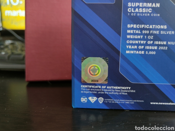 Material numism&aacute;tico: Superman onza de plata - Foto 5