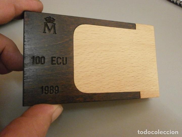 Material numism&aacute;tico: caja vacia 100 ecu 1989 - Foto 1