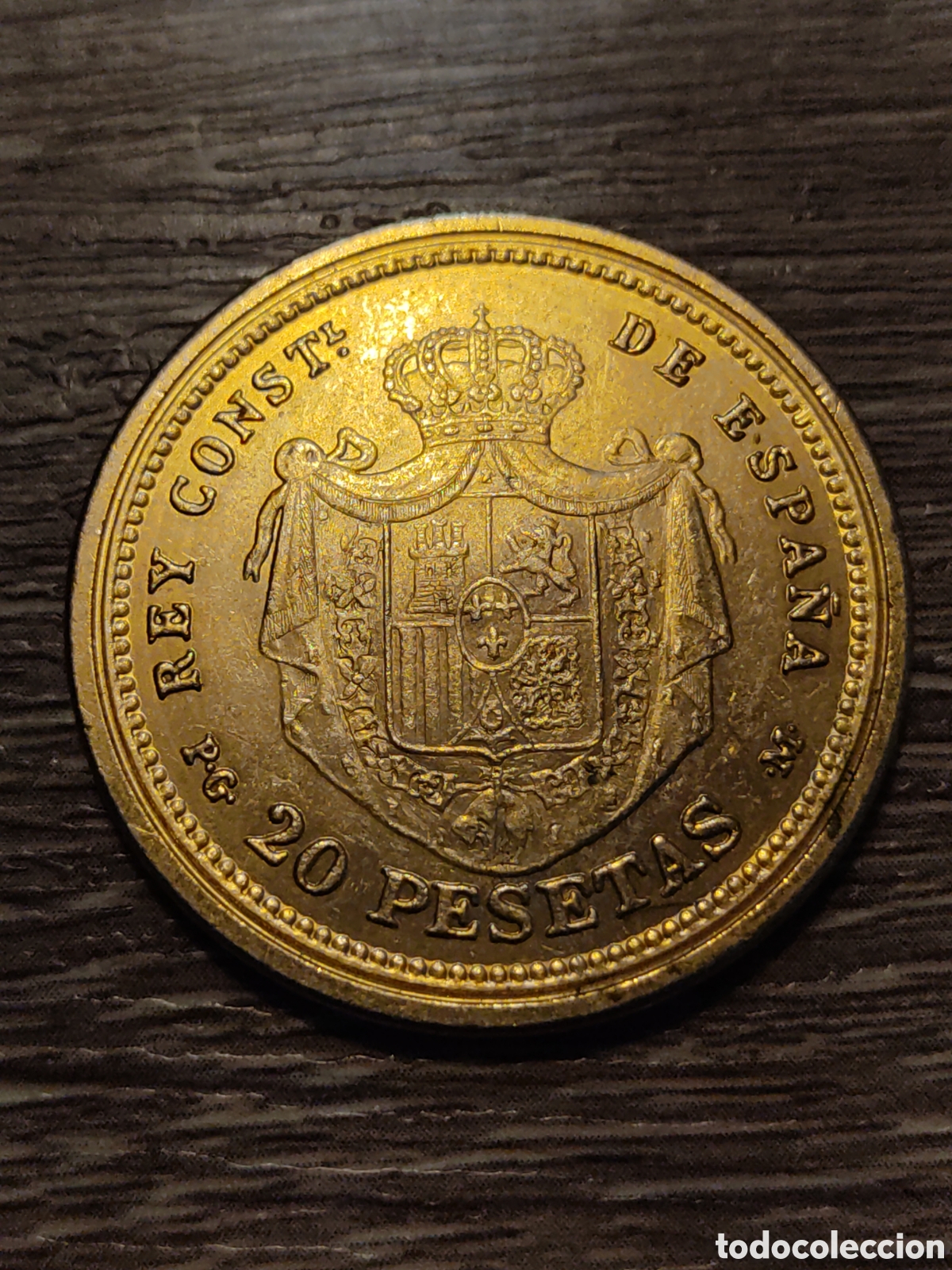 Material numism&aacute;tico: Replica 20 pesetas 1892 - Foto 2
