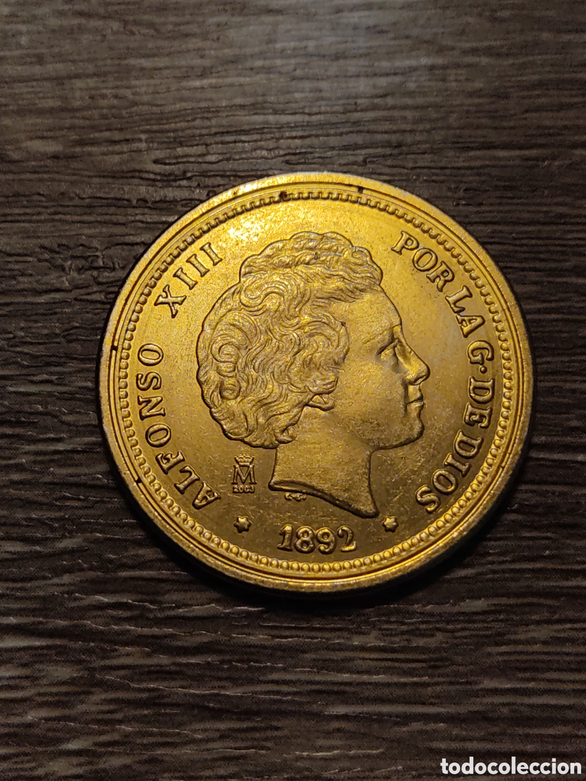 Material numism&aacute;tico: Replica 20 pesetas 1892 - Foto 1