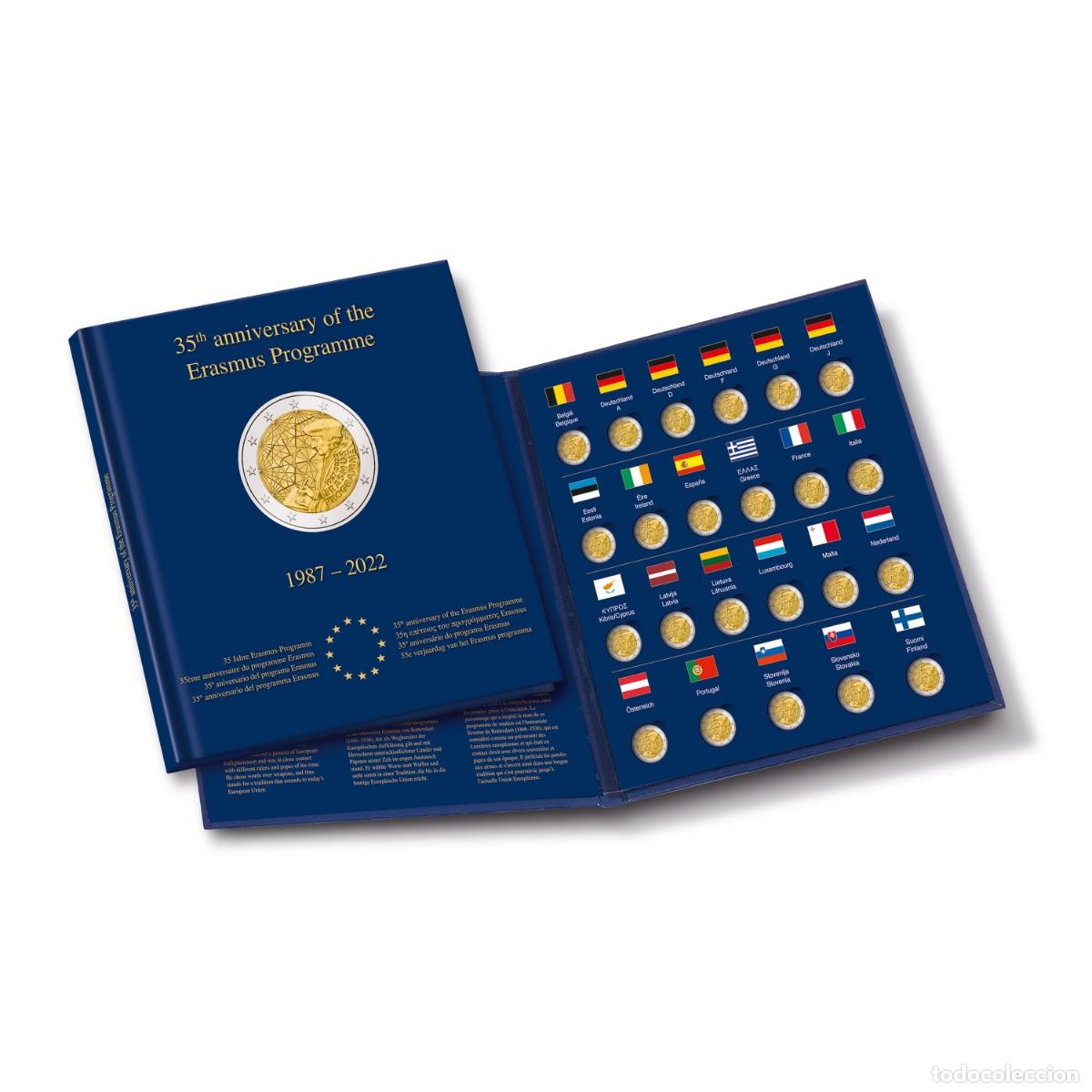 Numismatisches Material: &Aacute;lbum PRESSO para 23 monedas conmemorativas europ. de 2&euro;&rdquo;Erasmus&rdquo;