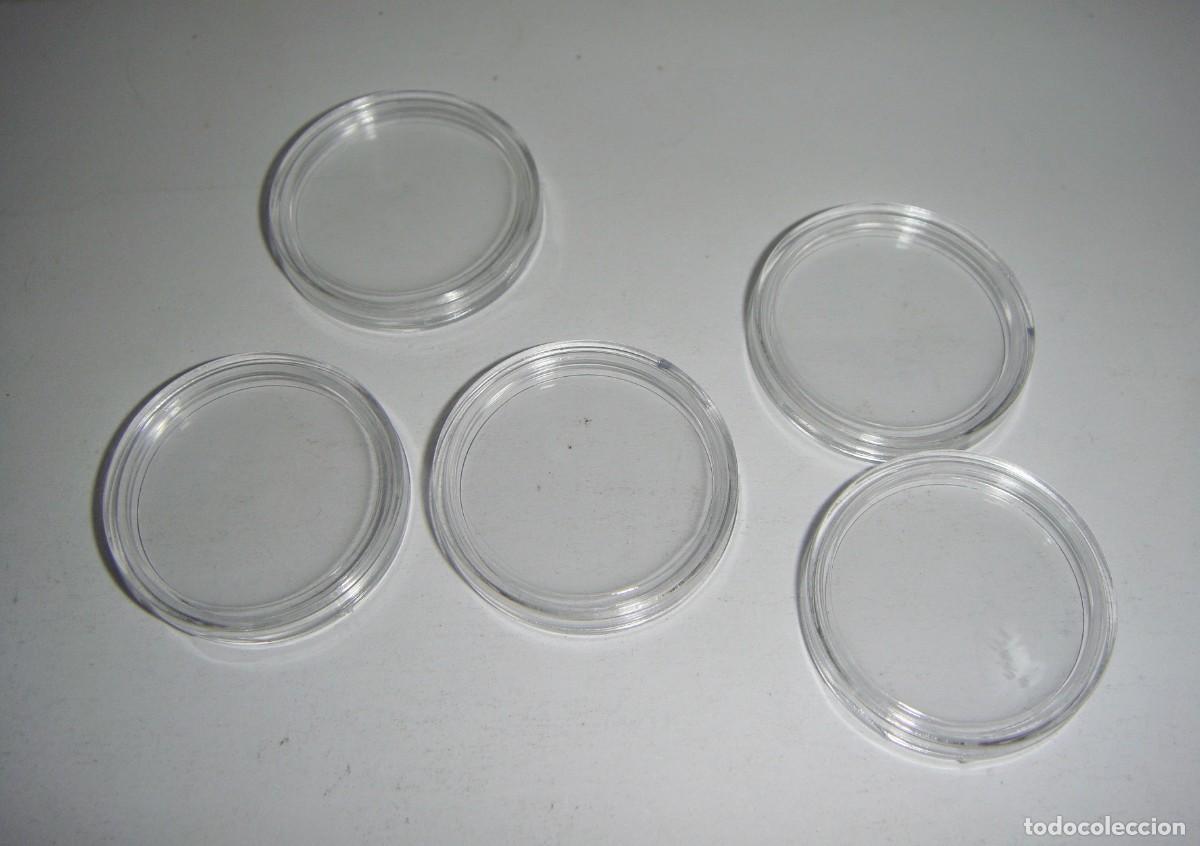 Mat&eacute;riel numismatique: 5 C&aacute;psulas para monedas de colecci&oacute;n. Para monedas de hasta 30 mm.