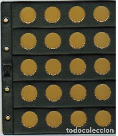 Material numism&aacute;tico: 5 HOJAS NUMIS NEGRA CLARABOYA / BURBUJAS 20 D - Foto 1