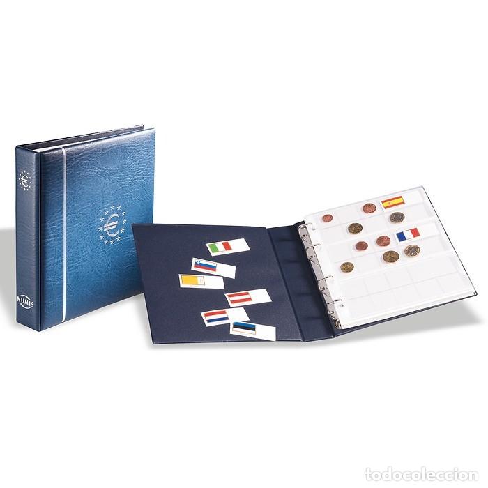 Material numism&aacute;tico: &Aacute;lbum de monedas de euro en formato NUMIS, con cajet&iacute;n projoector, azul - Foto 1