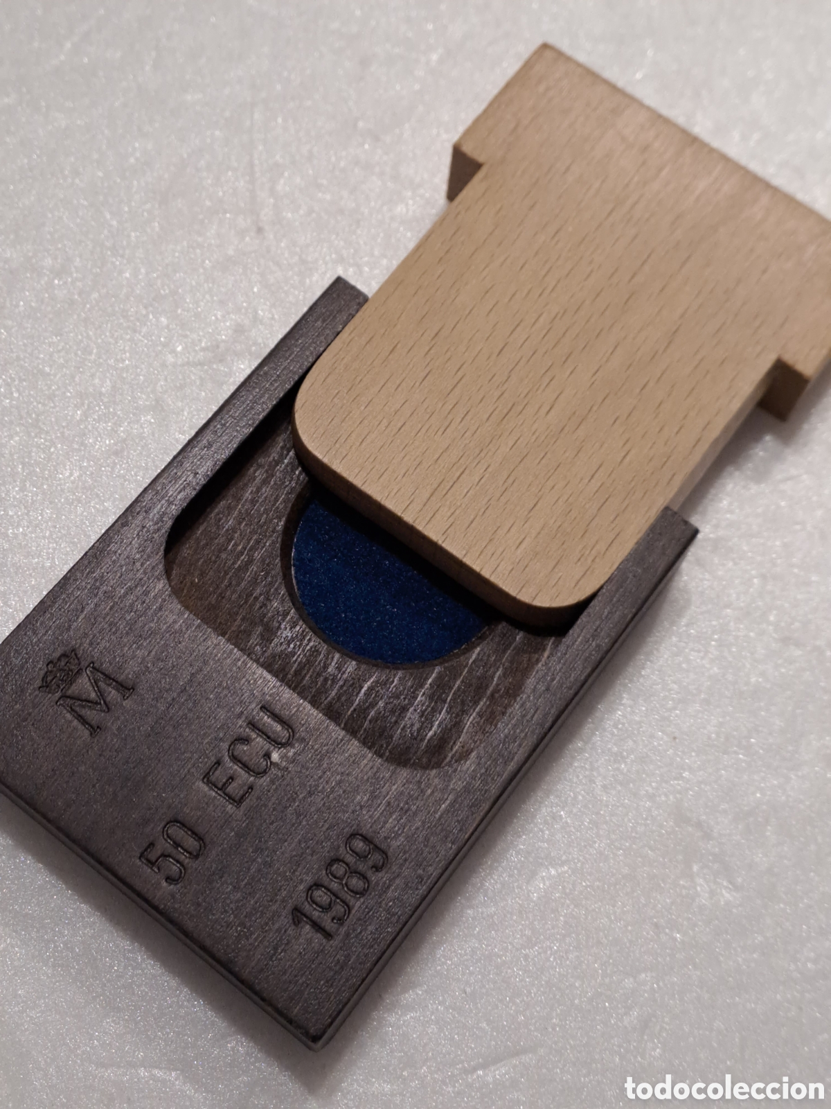 Material numism&aacute;tico: Estuche vacio de 50 ecu 1989 - Foto 1