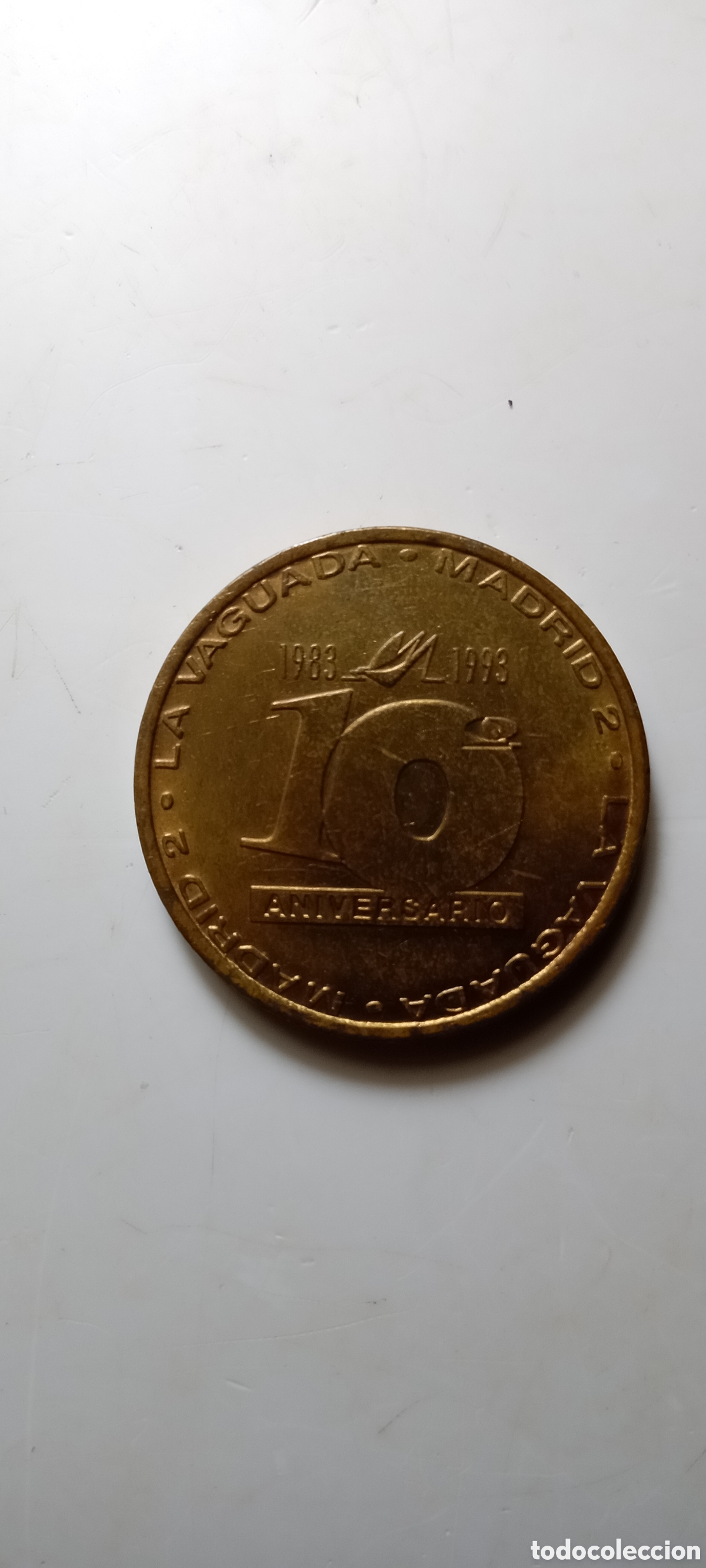 Material numism&aacute;tico: Moneda 10 aniversario del C. C. de la Vaguada - Foto 4