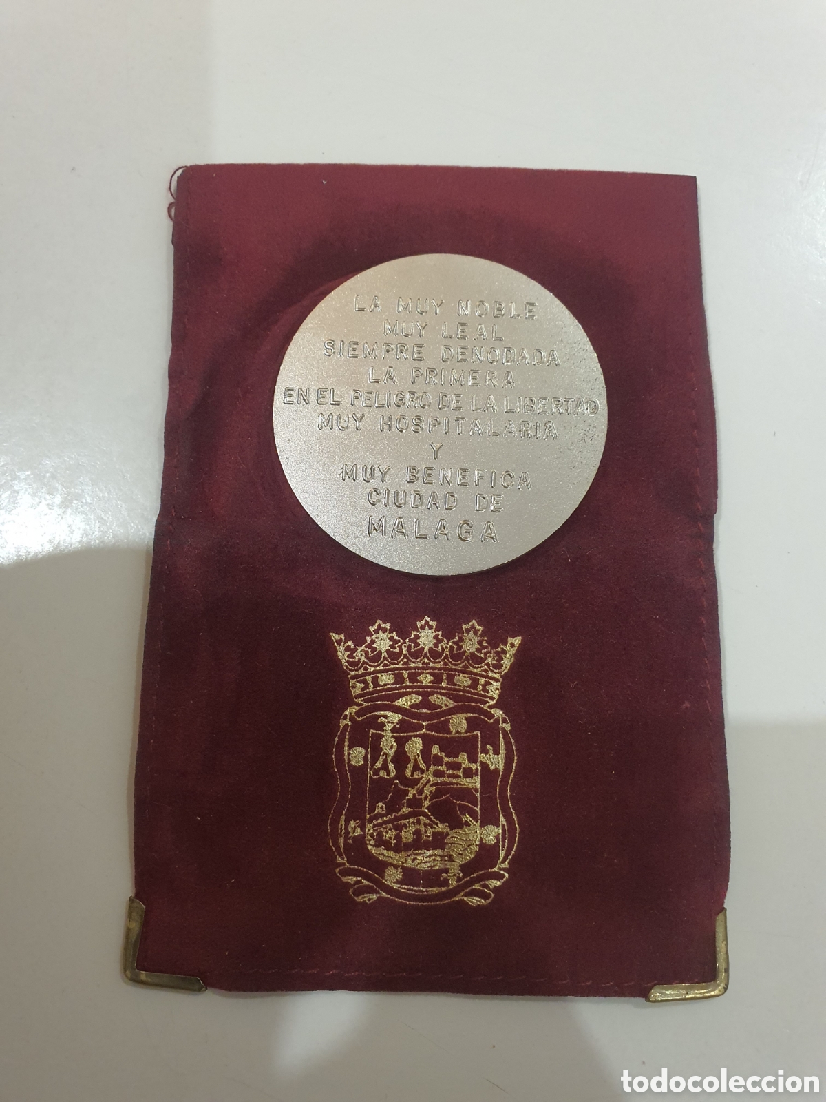 Material numism&aacute;tico: medalla original ayuntamiento de malaga - Foto 2
