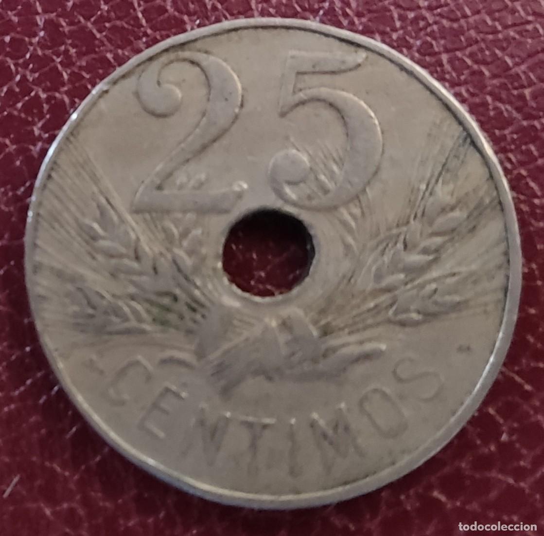 Material numism&aacute;tico: MONEDA 25 C&Eacute;NTIMOS ESPA&Ntilde;A 1927 - Foto 1