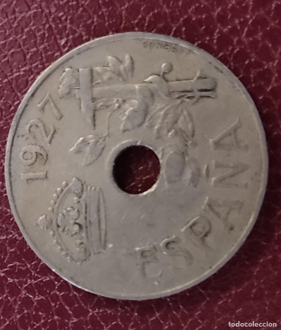 Material numism&aacute;tico: MONEDA 25 C&Eacute;NTIMOS ESPA&Ntilde;A 1927 - Foto 2