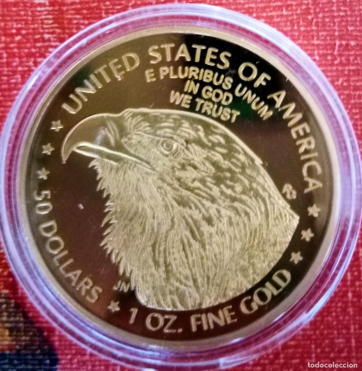 Material numism&aacute;tico: American silverchapada en oro a&ntilde;o 2022 - Foto 2