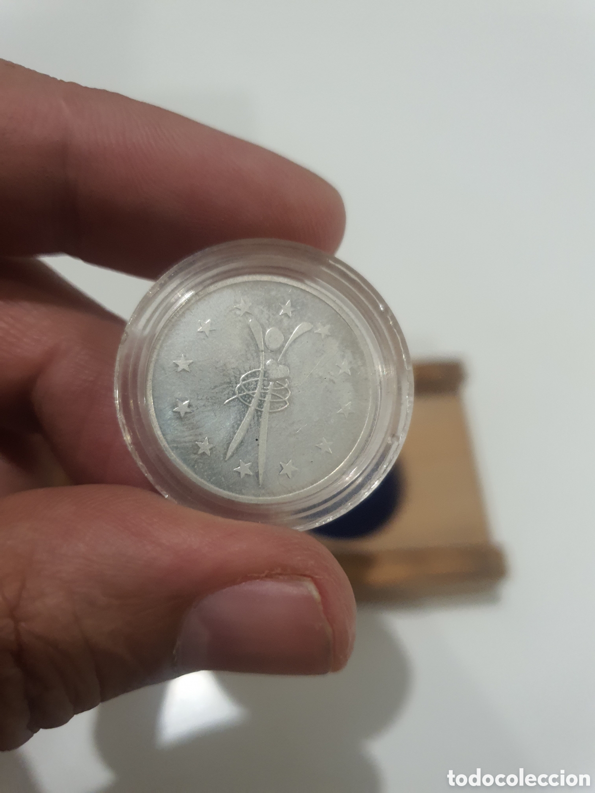 Material numism&aacute;tico: moneda de plata conmemorativa ecu - Foto 3