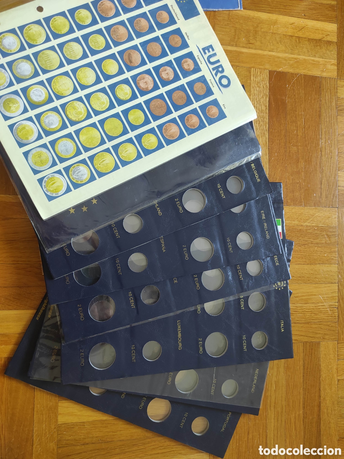Numismatic Material: Hojas euros 2002 leuchtturm son 6 hojas todas las de ese a&ntilde;o.