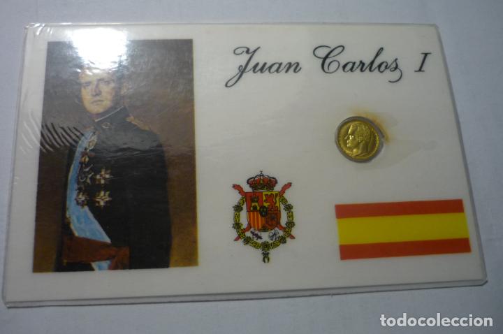 Material numism&aacute;tico: tarjeta plastificada juan carlos l - Foto 1