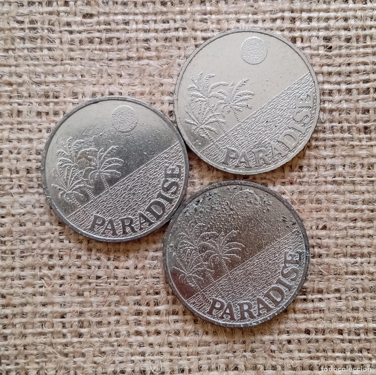 Material numism&aacute;tico: Fichas de Casino Paradise - Foto 2