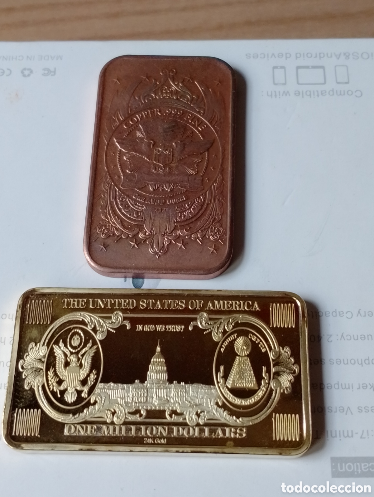 Material numism&aacute;tico: Lote de 2 lingotes - Foto 6