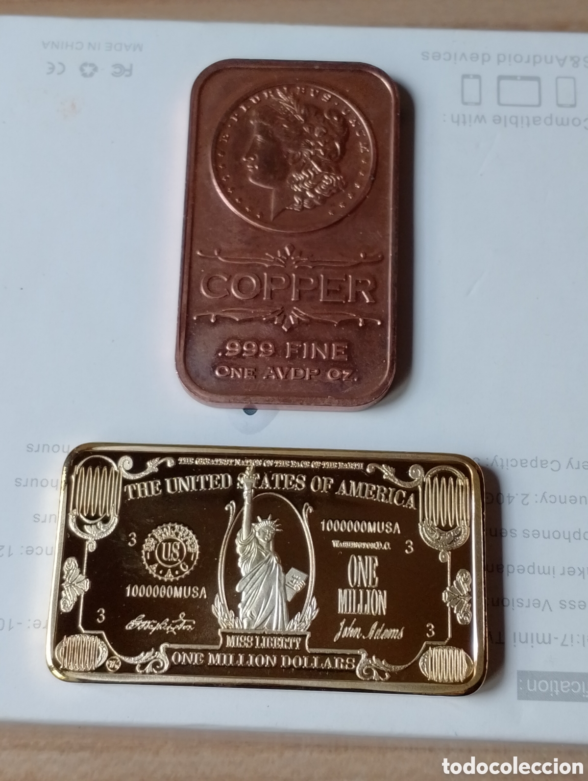 Material numism&aacute;tico: Lote de 2 lingotes - Foto 10