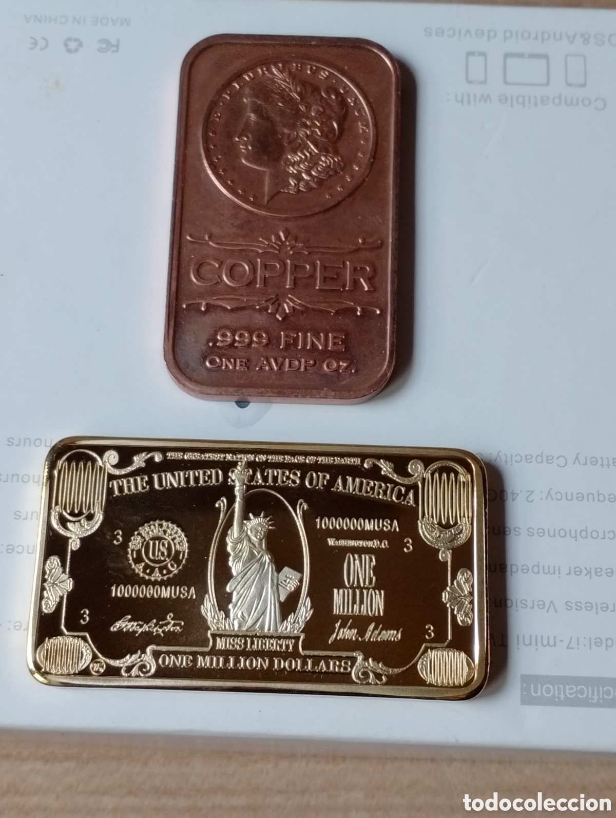 Material numism&aacute;tico: Lote de 2 lingotes - Foto 11