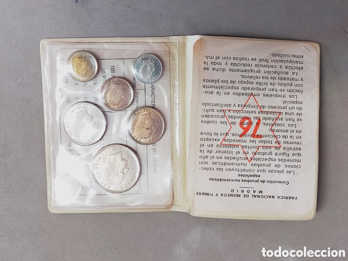 Material numism&aacute;tico: CARTERA DE MONEDAS FNMT 1976 PRUEBAS NUMISMATICAS - Foto 3