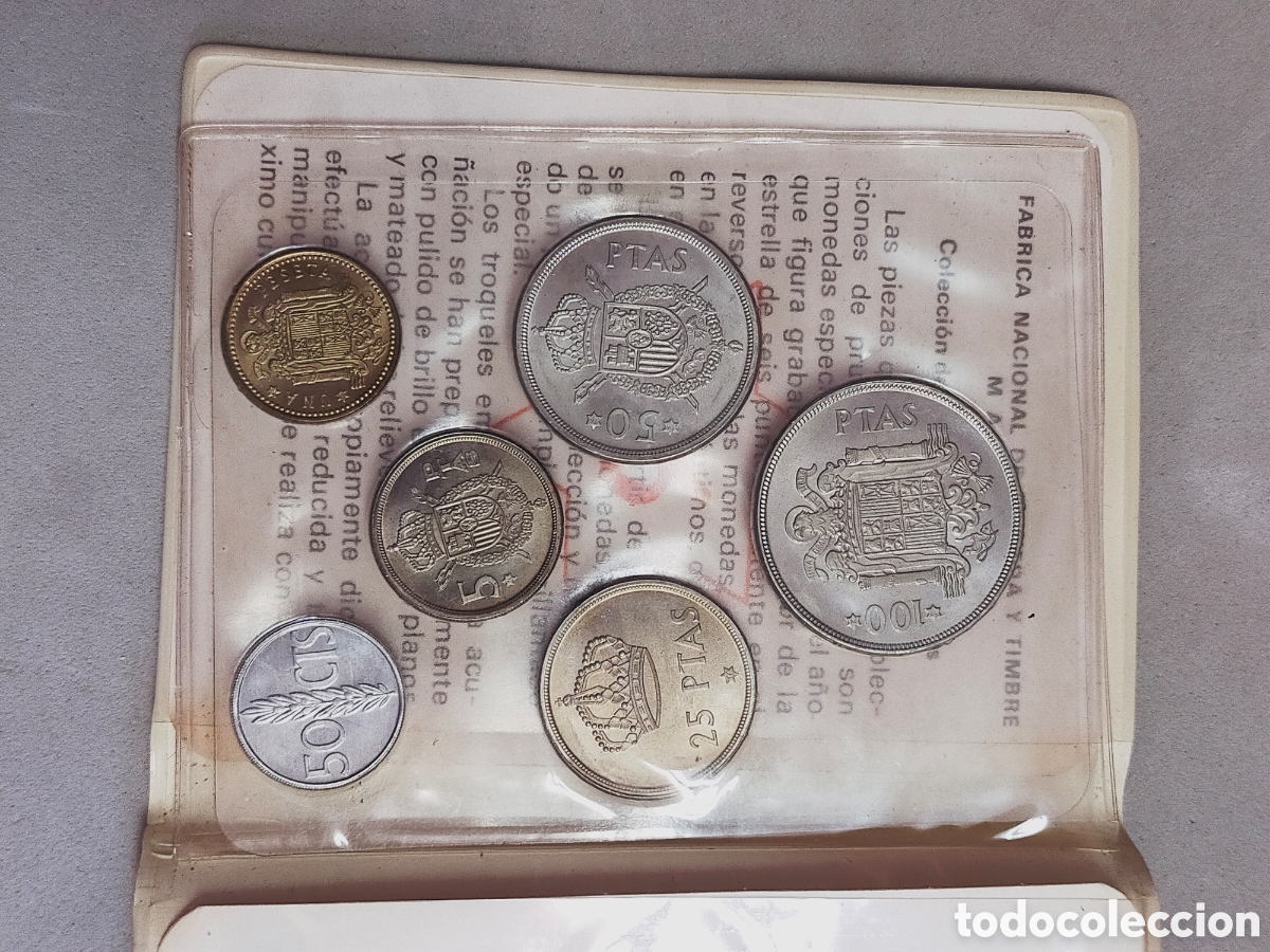Material numism&aacute;tico: CARTERA DE MONEDAS FNMT 1976 PRUEBAS NUMISMATICAS - Foto 6