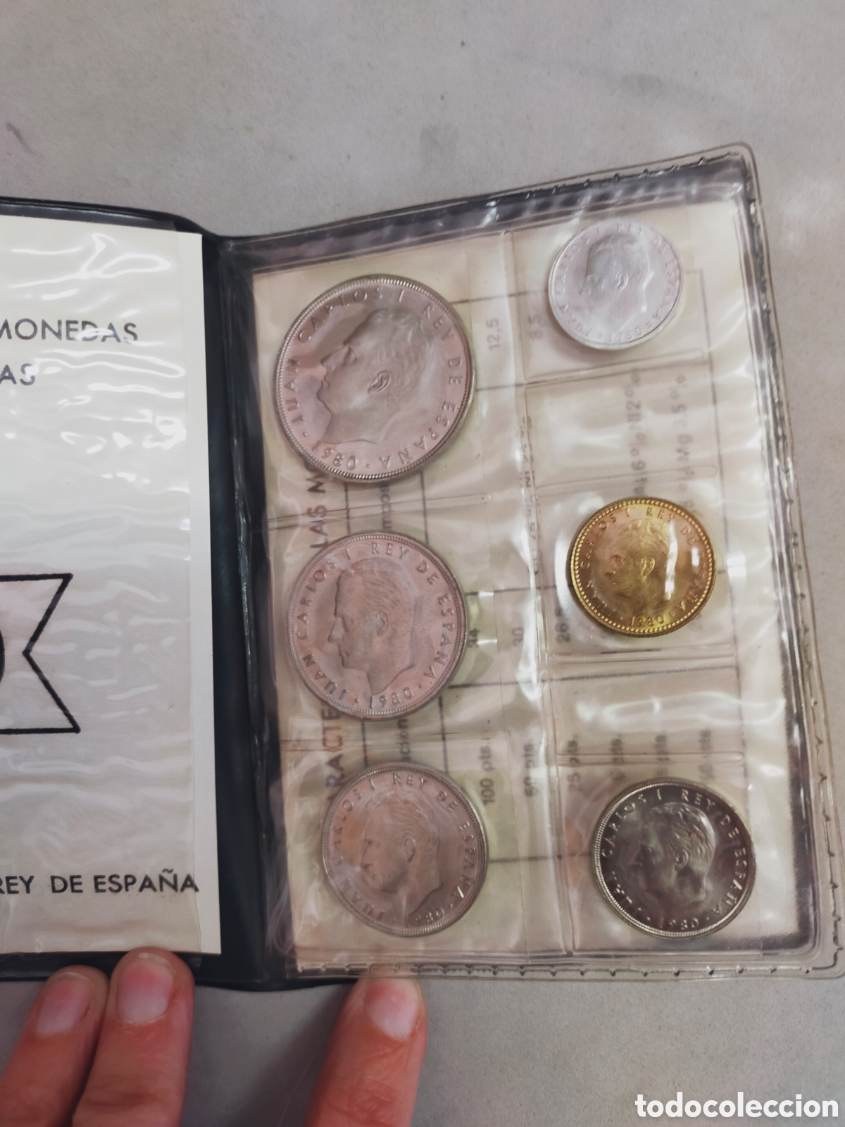 Material numism&aacute;tico: CARTERA DE MONEDAS MUNDIAL 82. MONEDAS ESPA&Ntilde;OLAS. - Foto 3