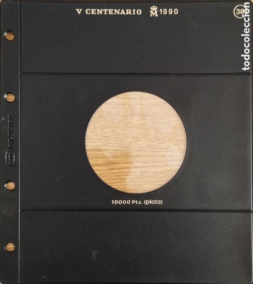 Material numism&aacute;tico: Hoja Moneda N&ordm; 38 V Centenario 1990 - Foto 1
