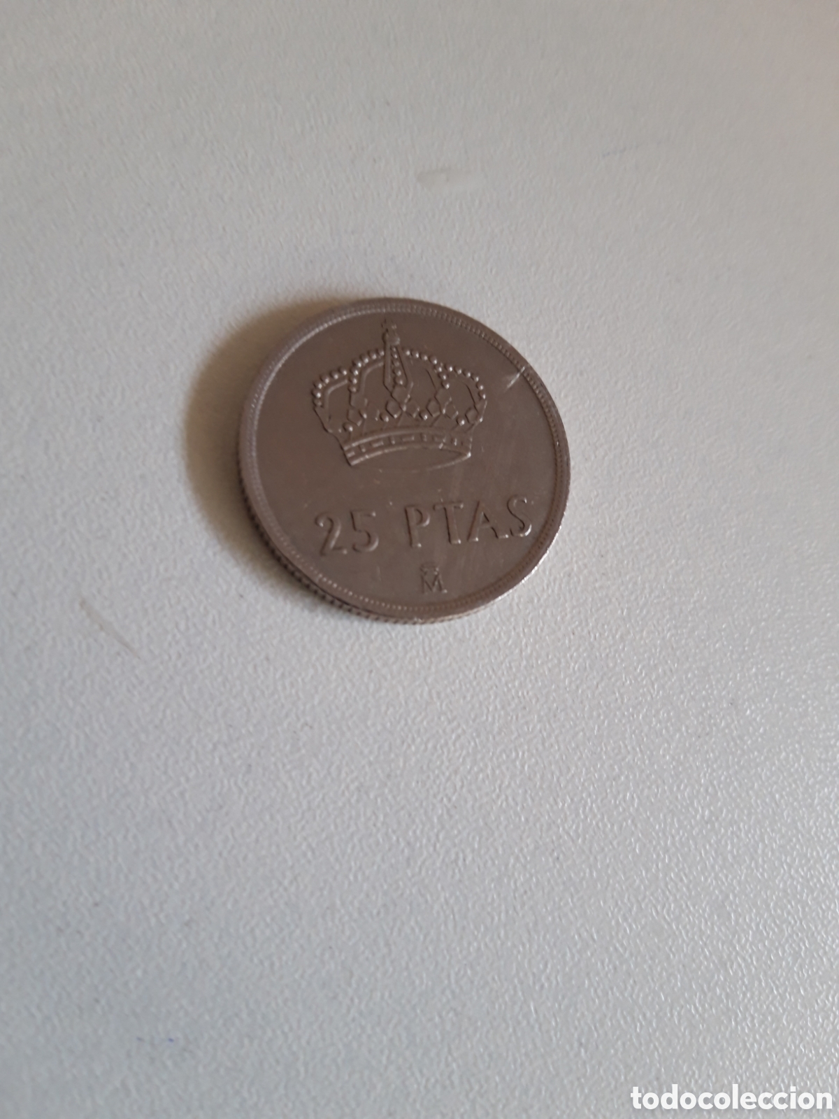 Material numism&aacute;tico: 25 pesetas de Espa&ntilde;a con la corona - Foto 1