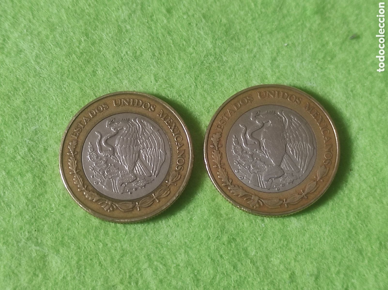 Material numism&aacute;tico: 2 monedas diez pesos mexicanos - Foto 5