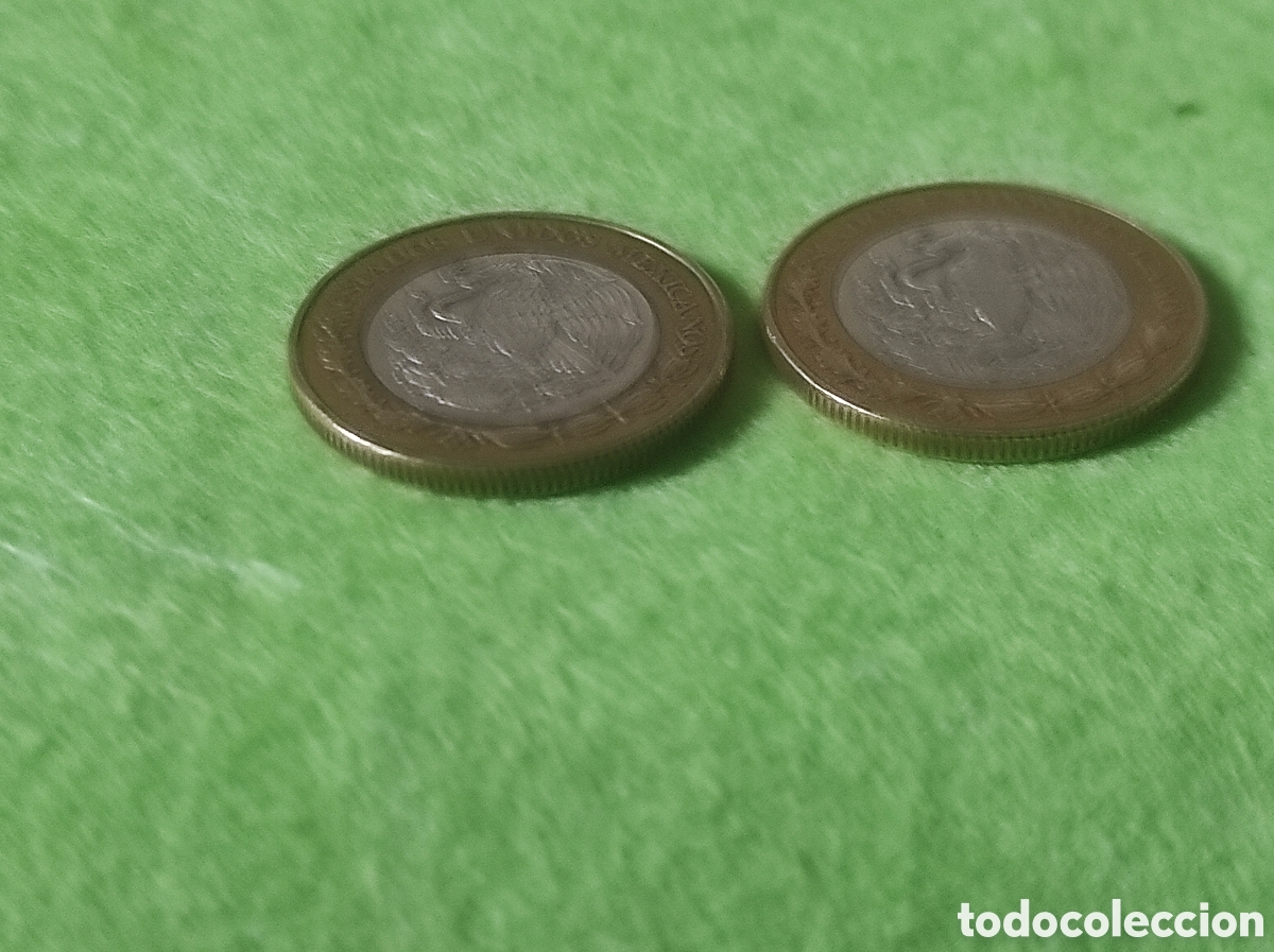 Material numism&aacute;tico: 2 monedas diez pesos mexicanos - Foto 6