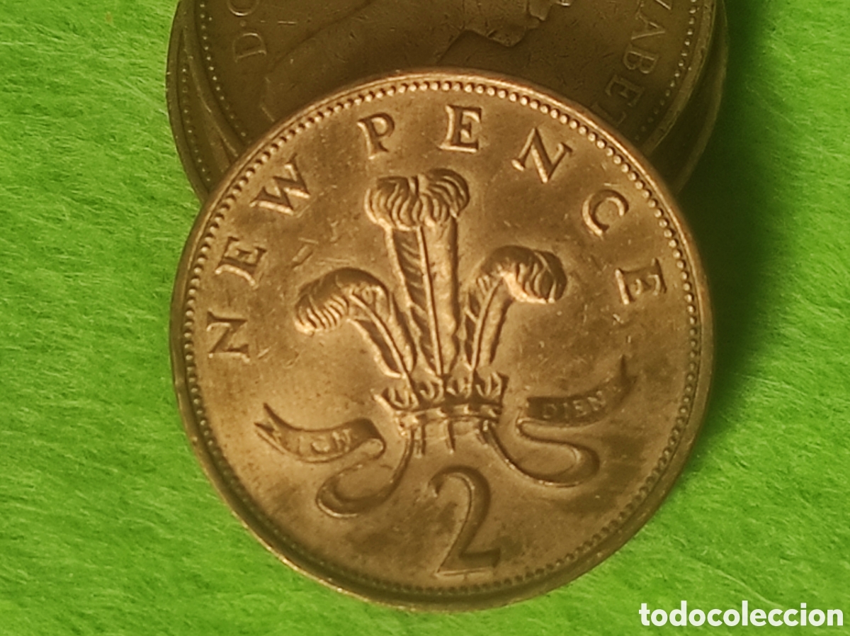 Material numism&aacute;tico: Moneda2new pence 1971 - Foto 2