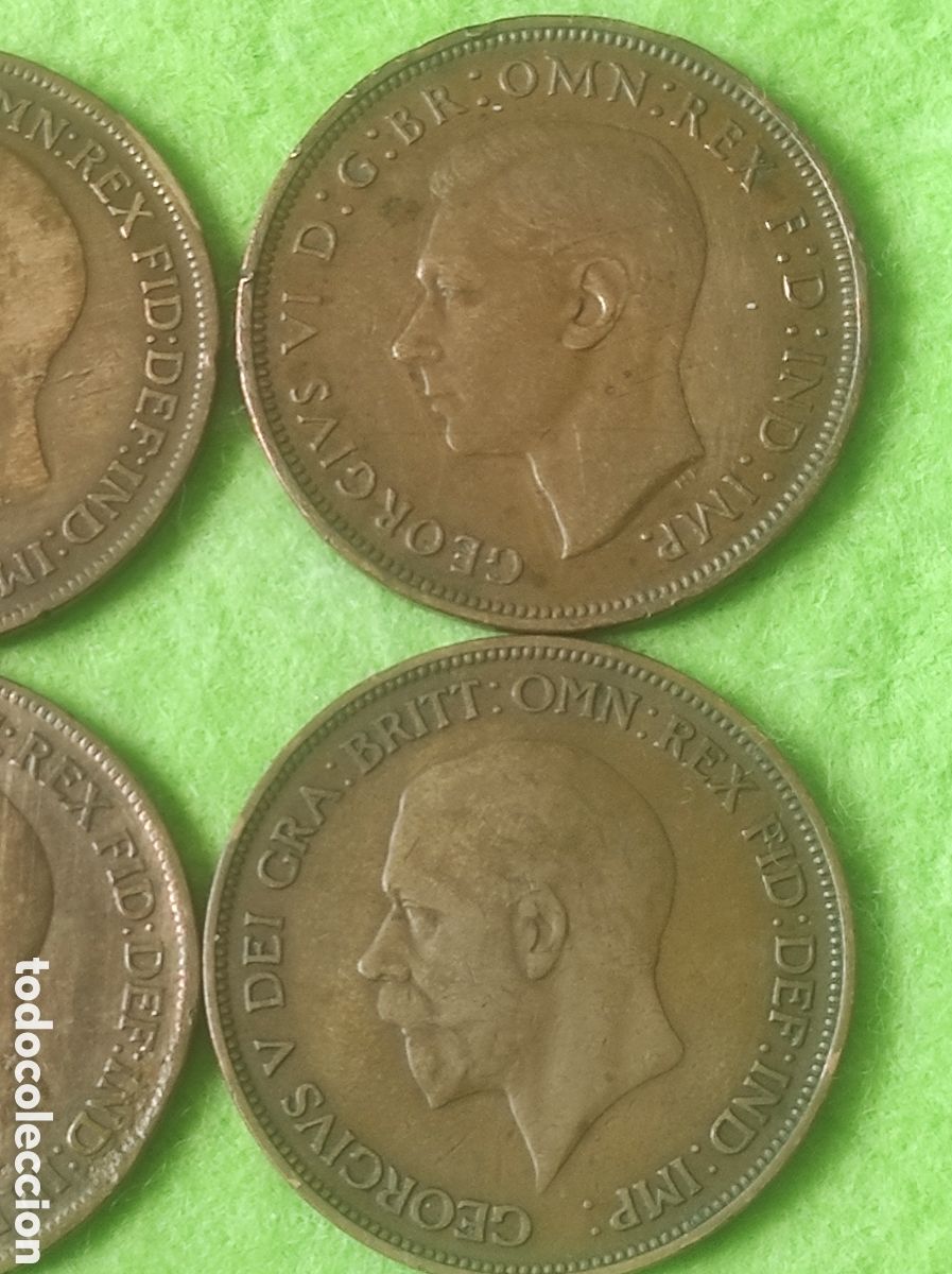Material numism&aacute;tico: Monedas antiguas one Penny - Foto 3