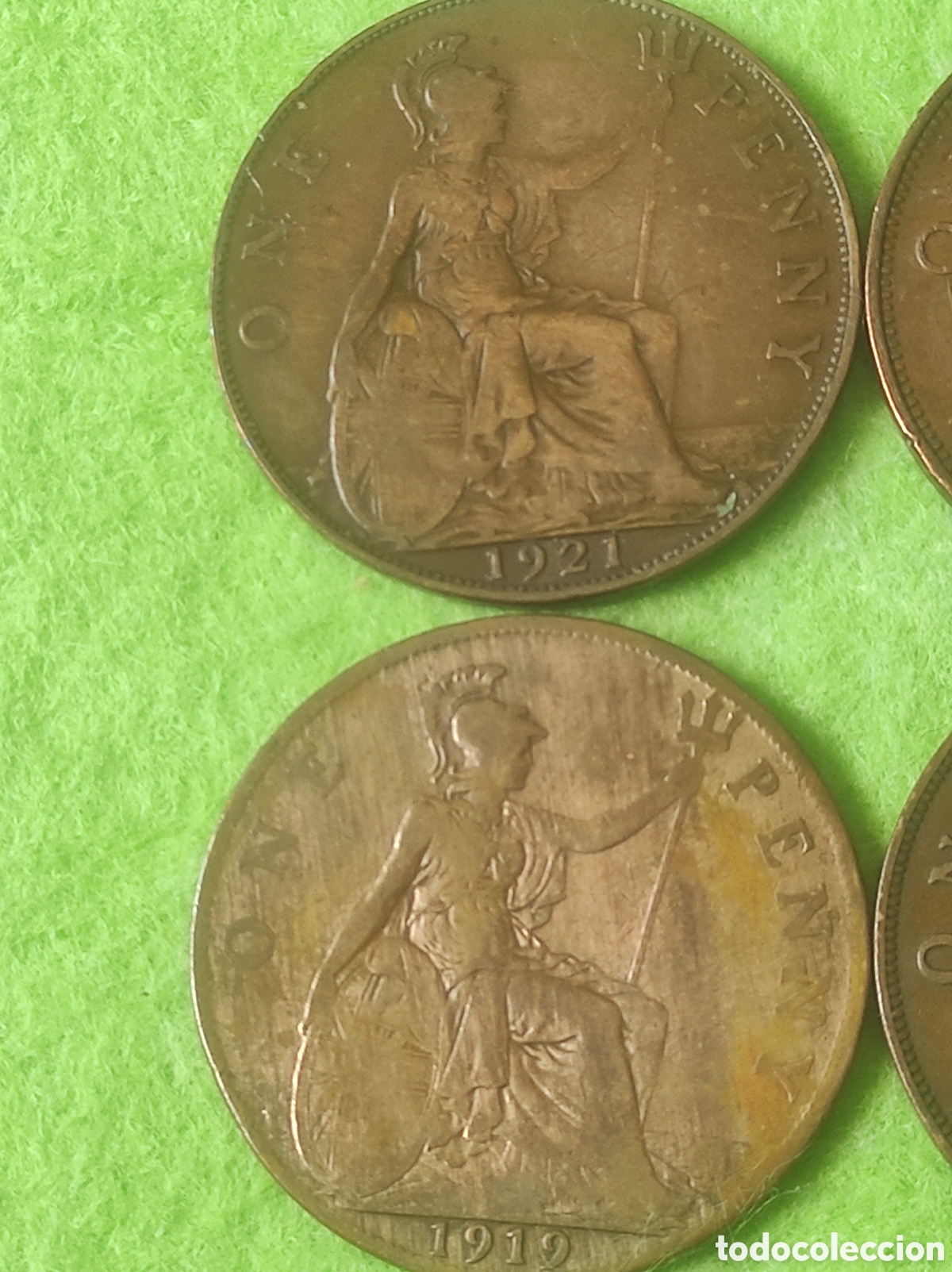 Material numism&aacute;tico: Monedas antiguas one Penny - Foto 5