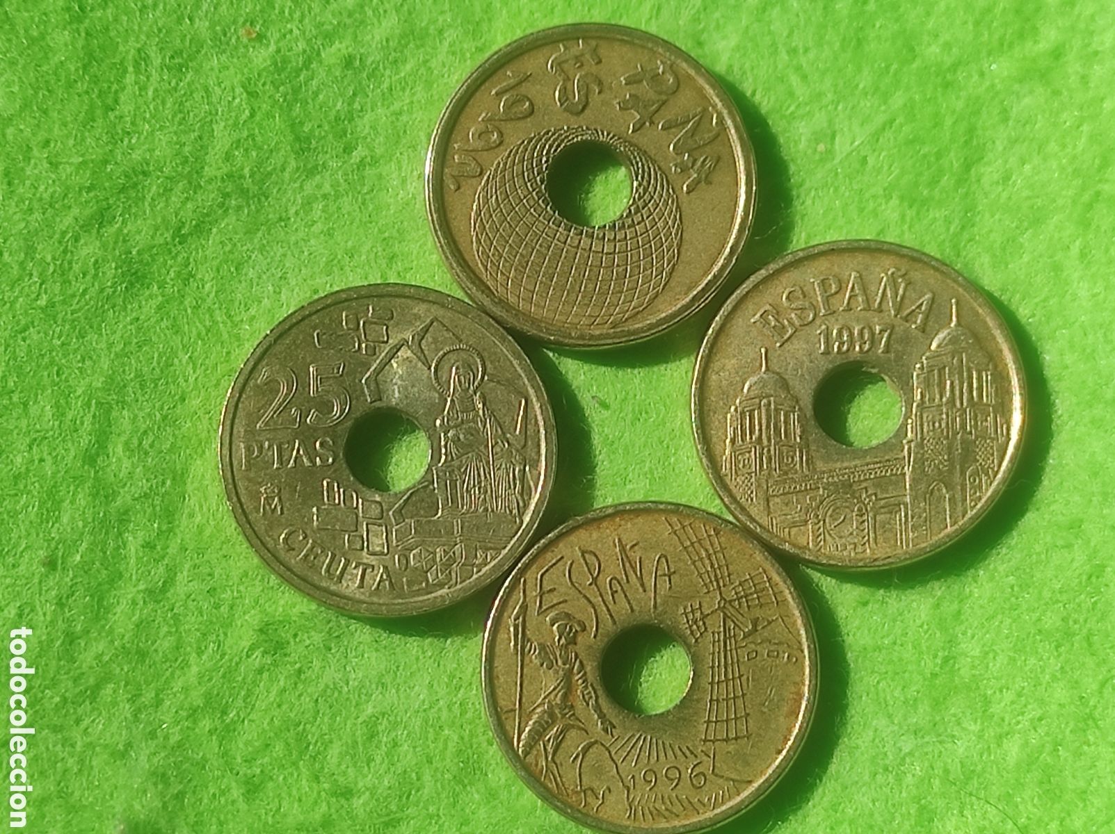 Material numism&aacute;tico: Monedas 25 pesetas coleccionables - Foto 2