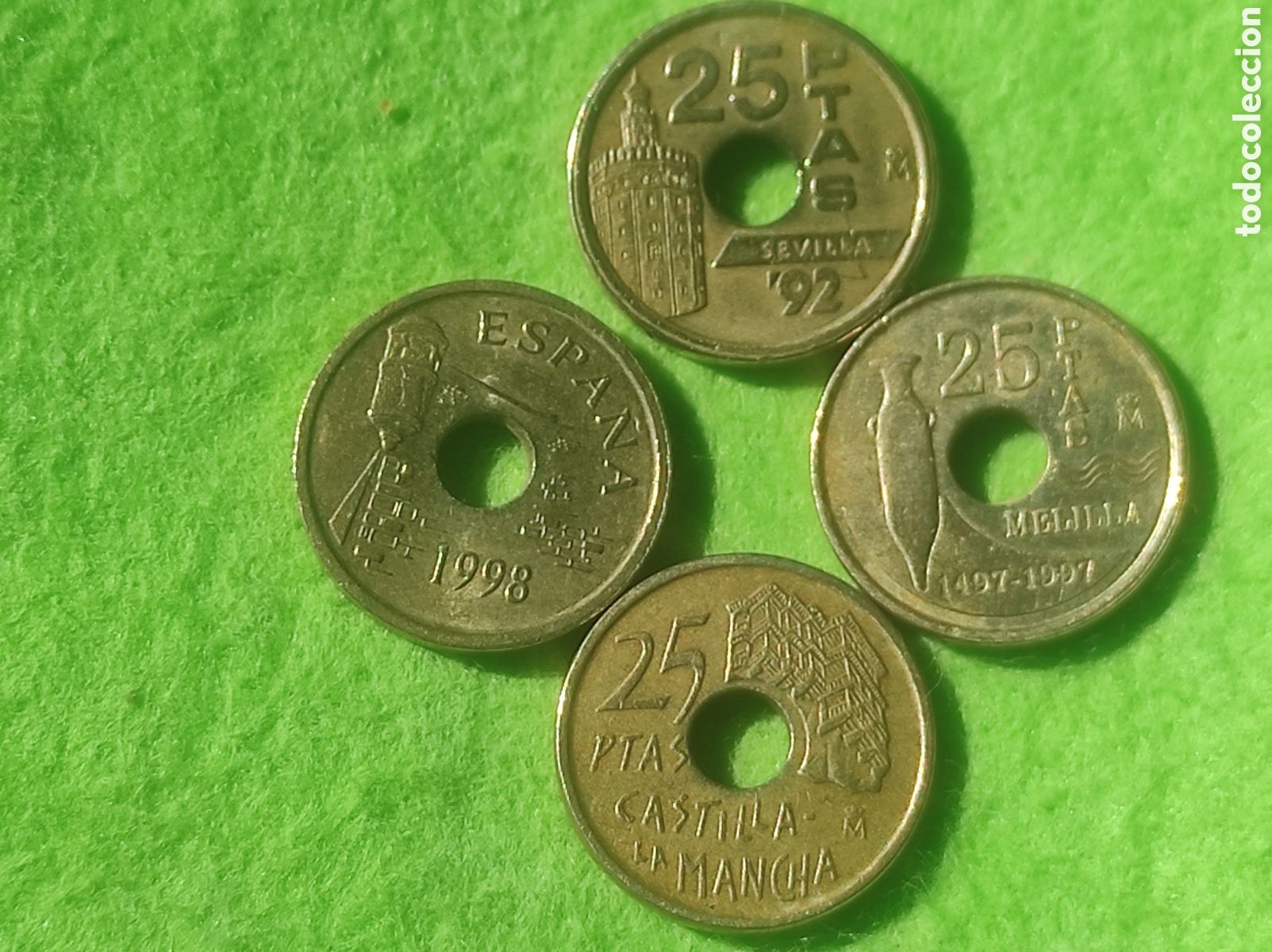 Material numism&aacute;tico: Monedas 25 pesetas coleccionables - Foto 3