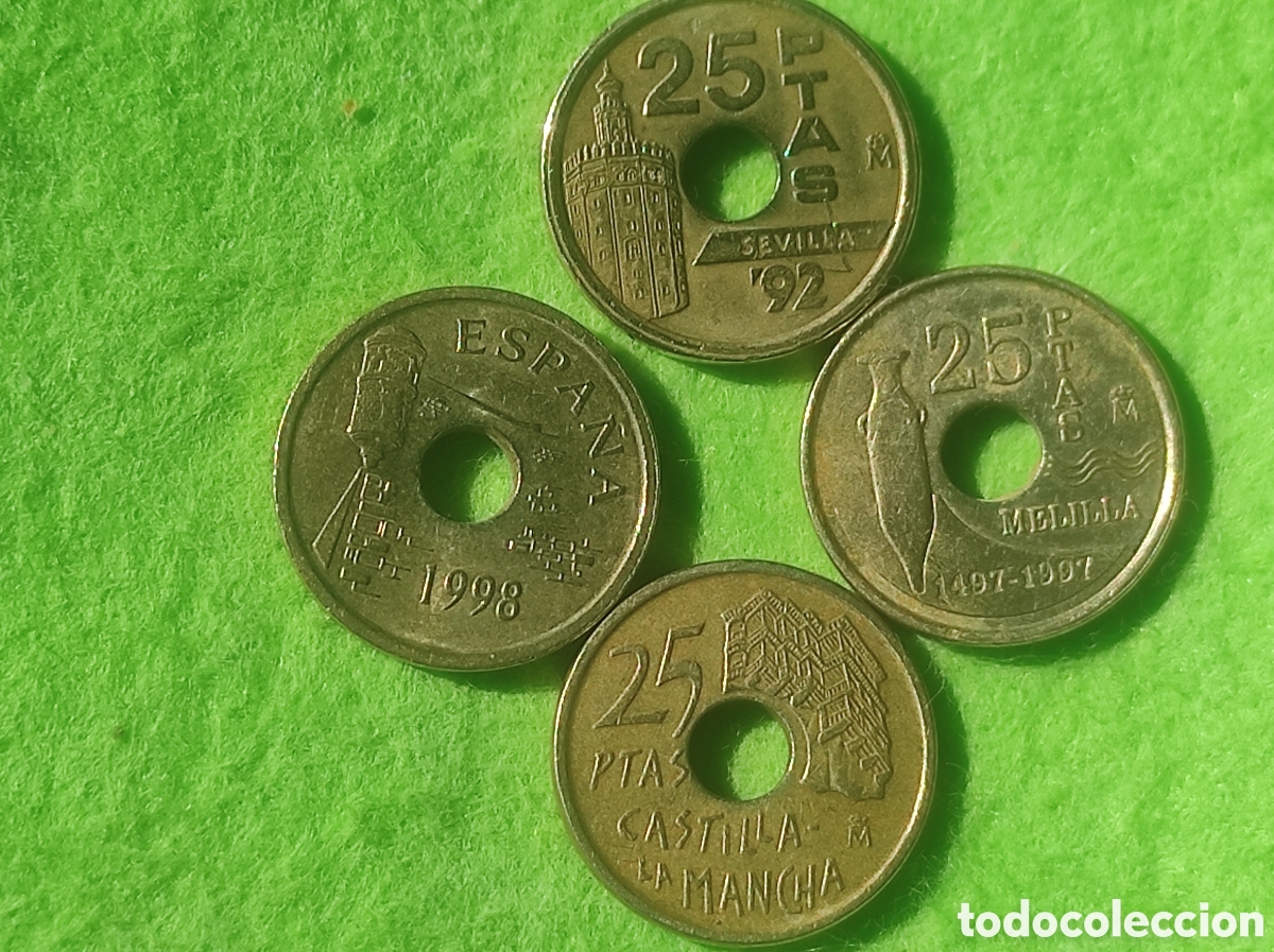 Material numism&aacute;tico: Monedas 25 pesetas coleccionables - Foto 1