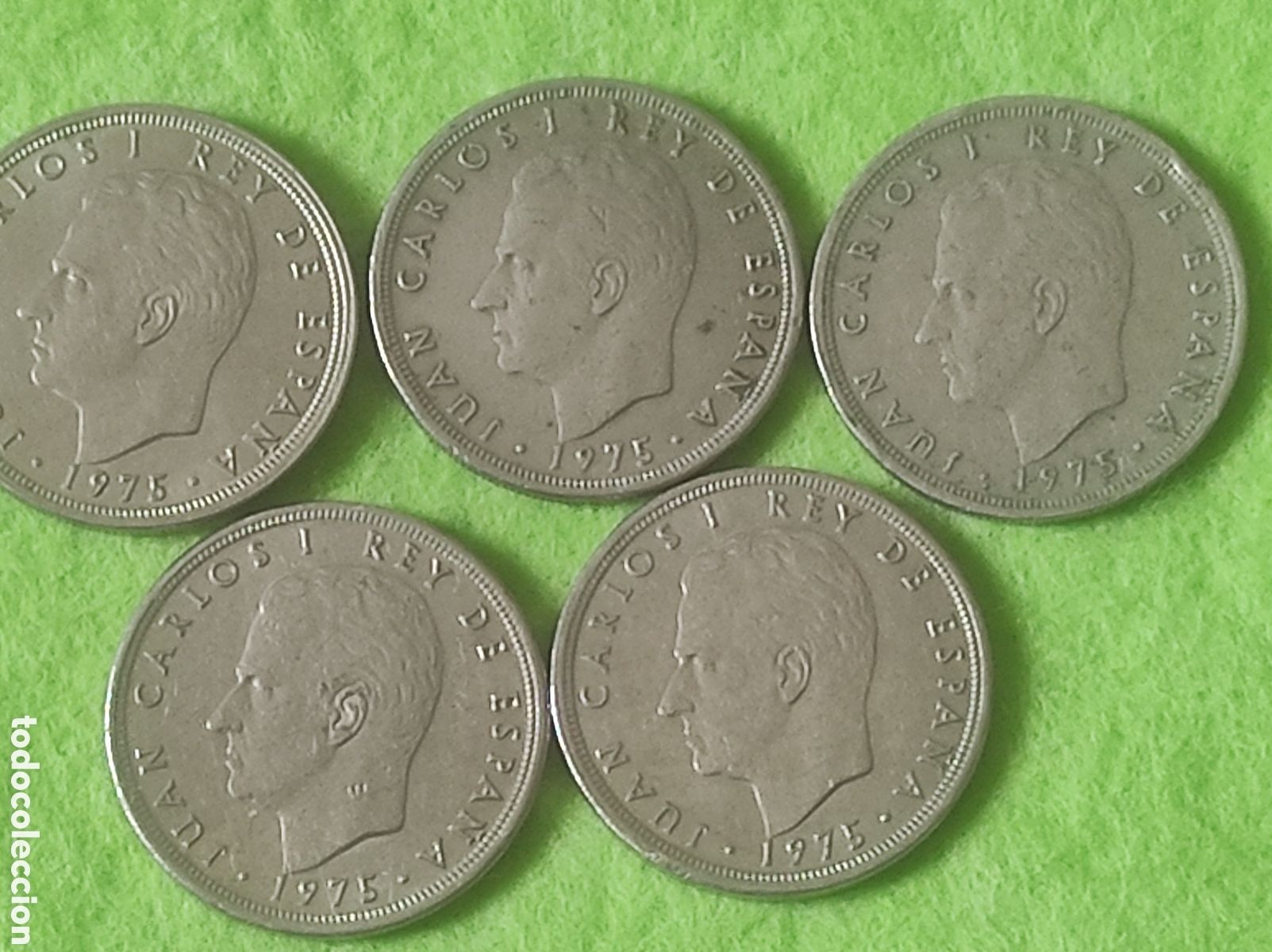 Material numism&aacute;tico: Colecci&oacute;n 5 pesetas 1975 - Foto 2