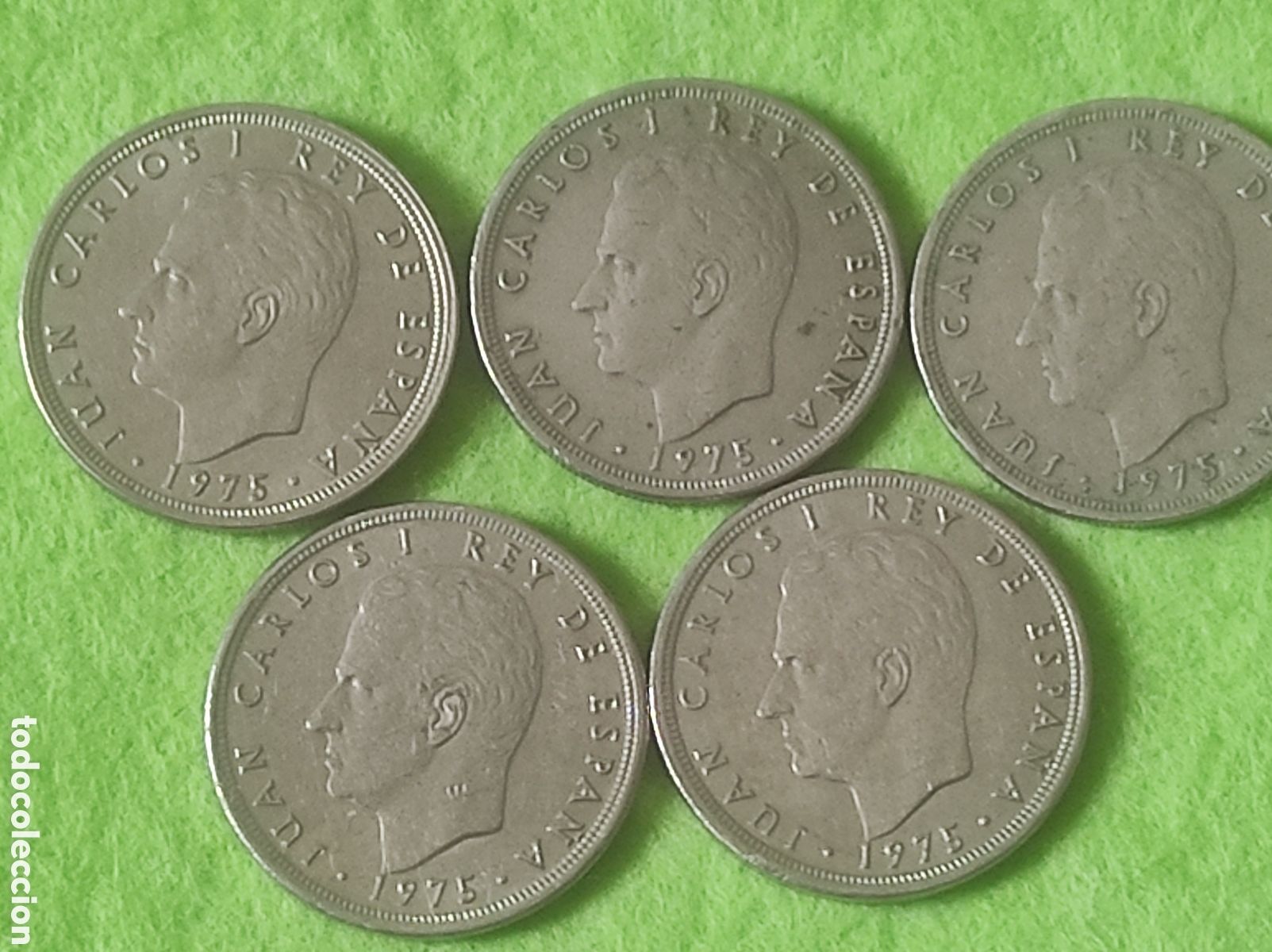 Material numism&aacute;tico: Colecci&oacute;n 5 pesetas 1975 - Foto 3
