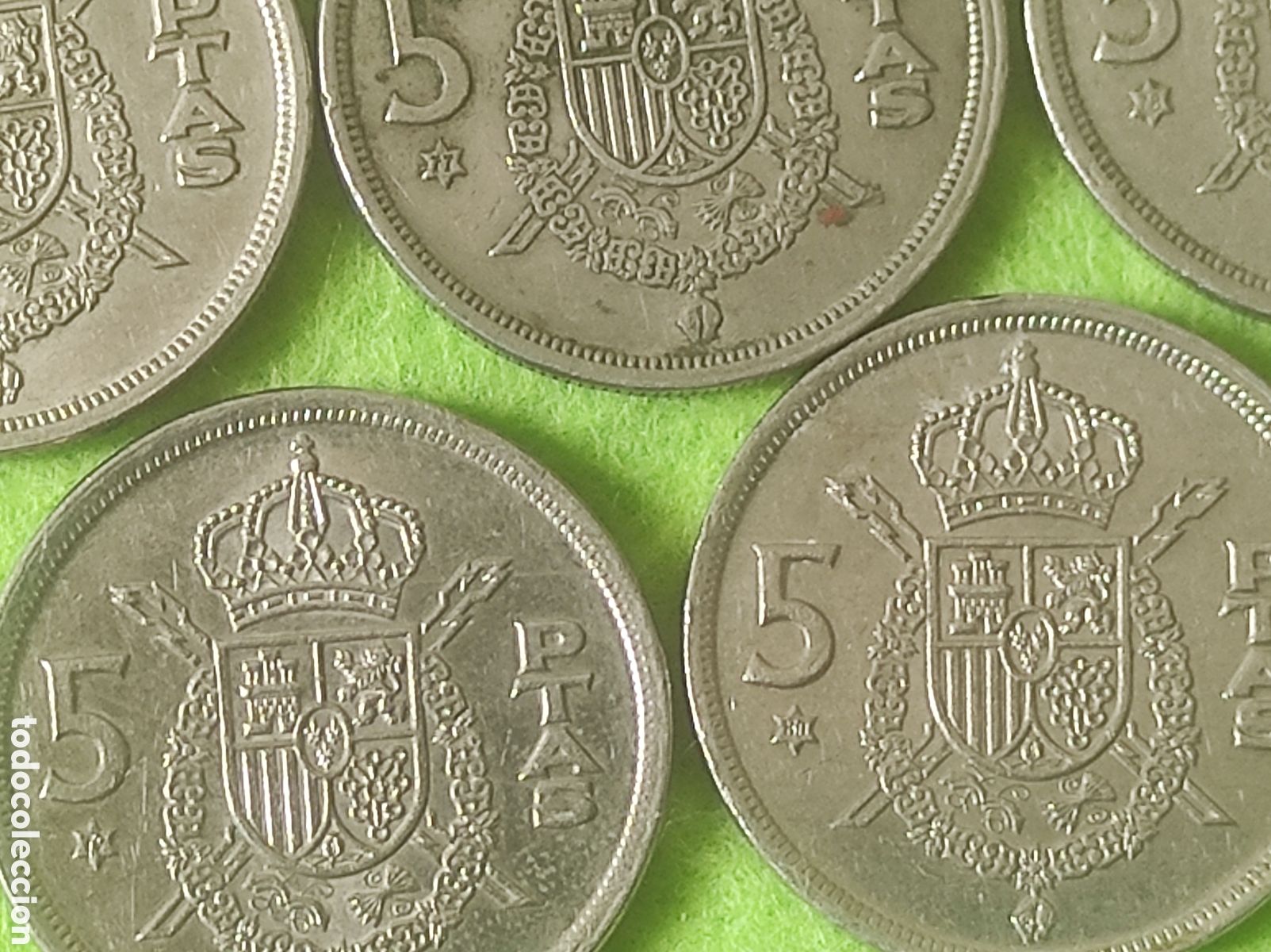 Material numism&aacute;tico: Colecci&oacute;n 5 pesetas 1975 - Foto 6