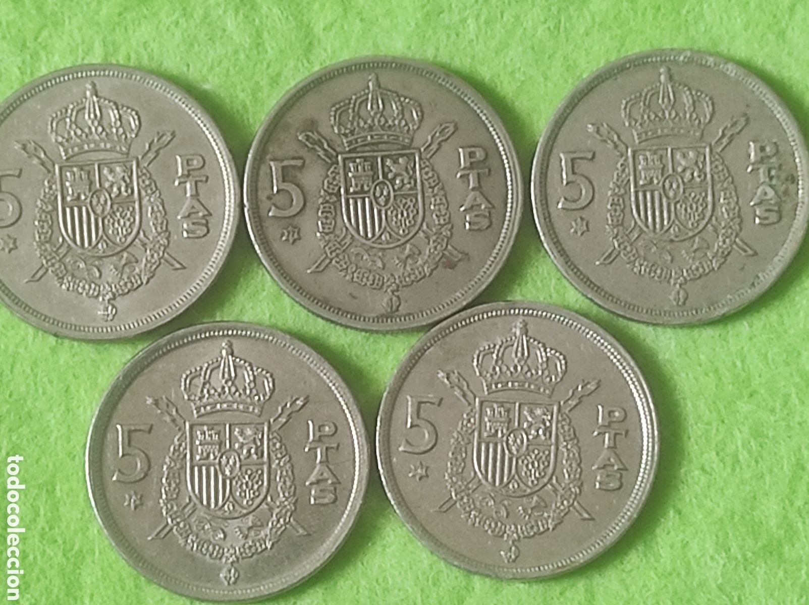 Material numism&aacute;tico: Colecci&oacute;n 5 pesetas 1975 - Foto 8