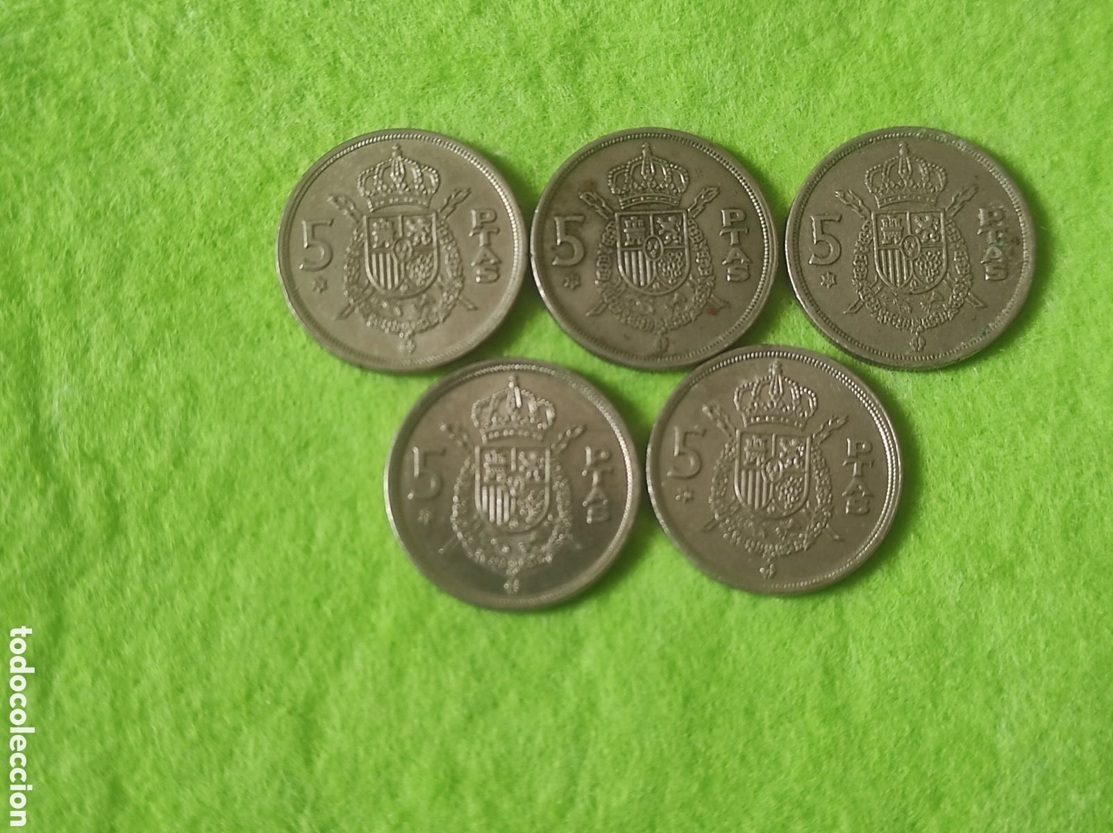 Material numism&aacute;tico: Colecci&oacute;n 5 pesetas 1975 - Foto 1