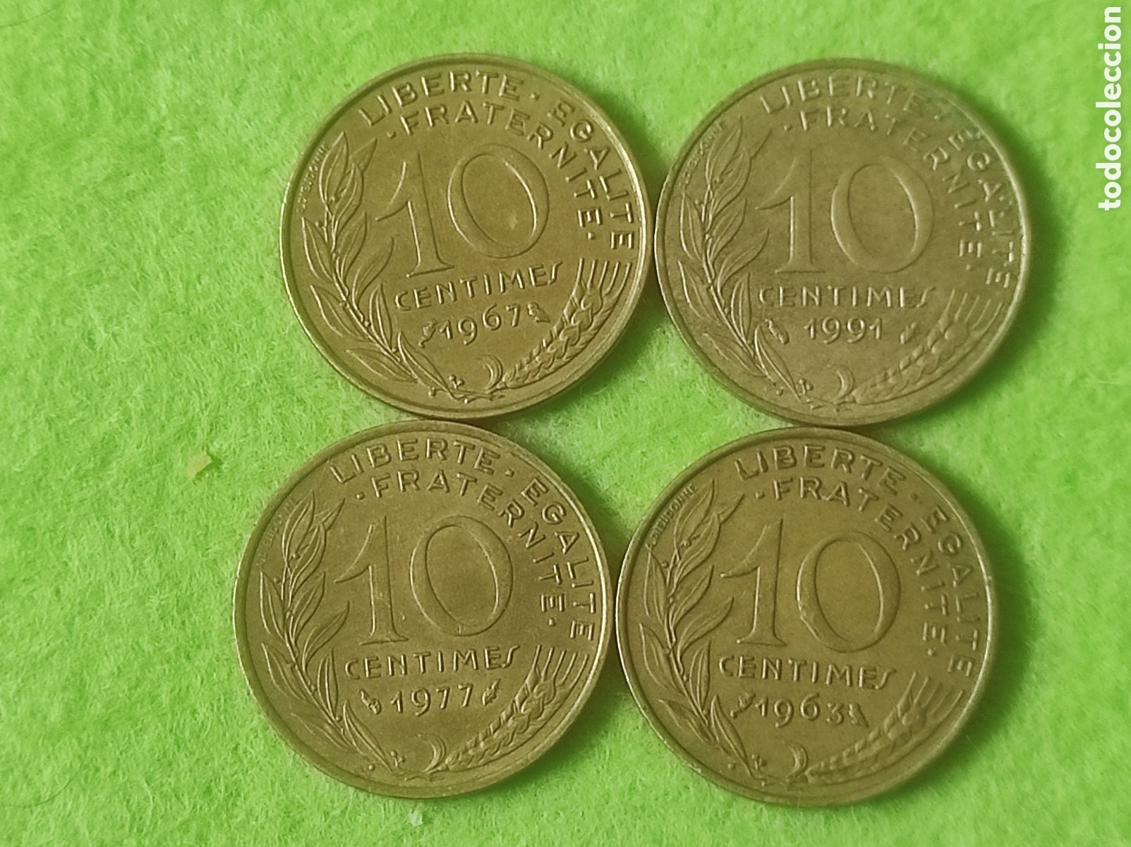 Material numism&aacute;tico: Moneda 10 c&eacute;ntimos de Francia - Foto 2