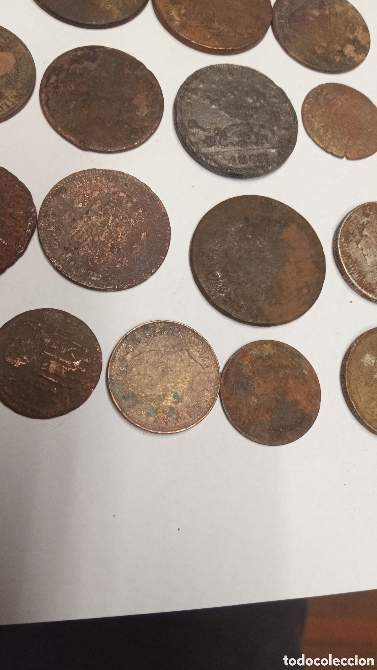 Material numism&aacute;tico: lote 21 monedas antiguas - Foto 14