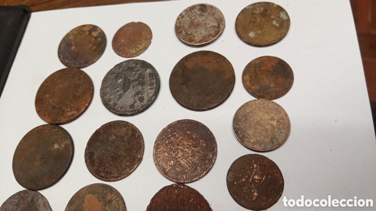 Material numism&aacute;tico: lote 21 monedas antiguas - Foto 17