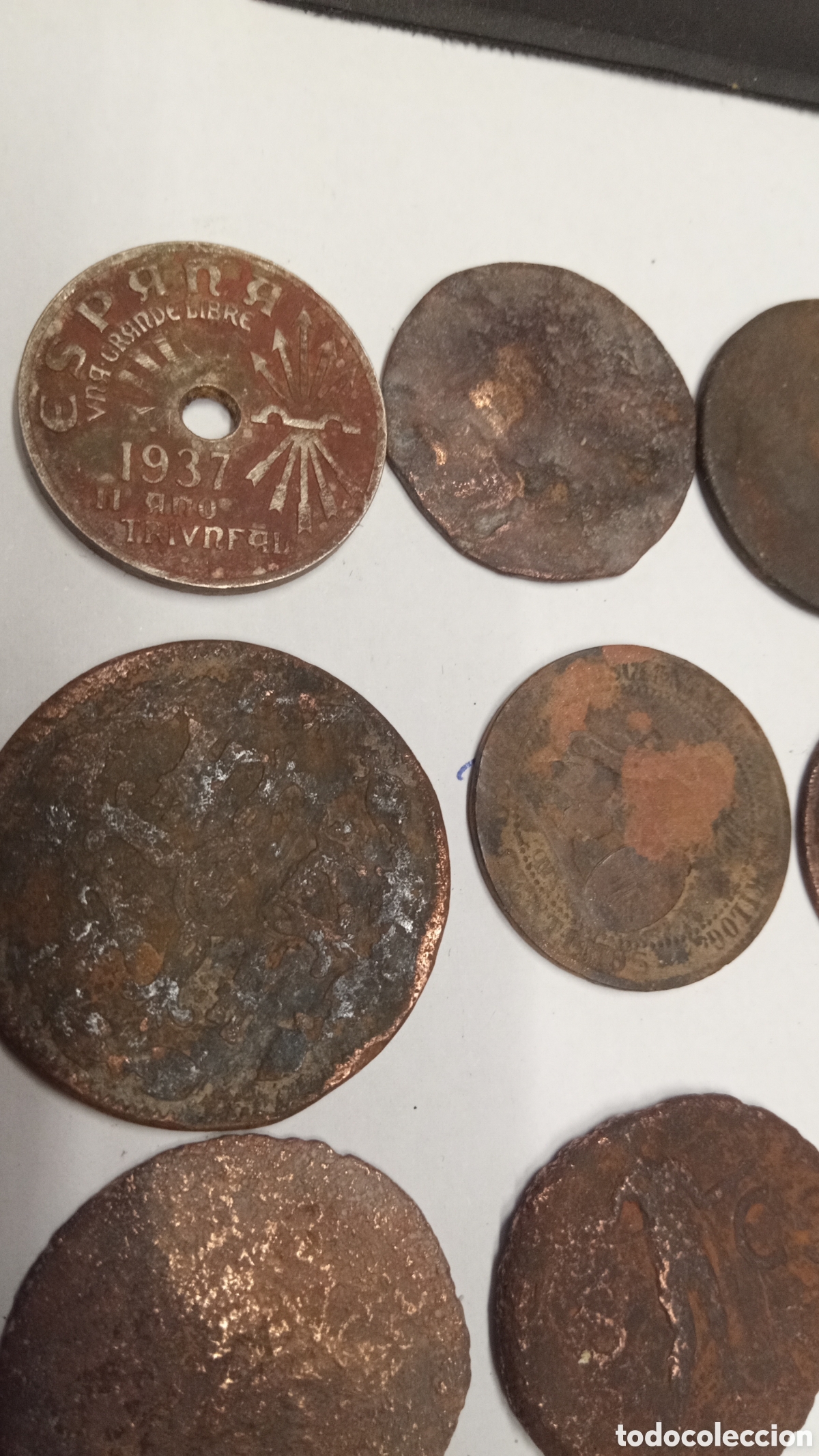 Material numism&aacute;tico: lote 21 monedas antiguas - Foto 18