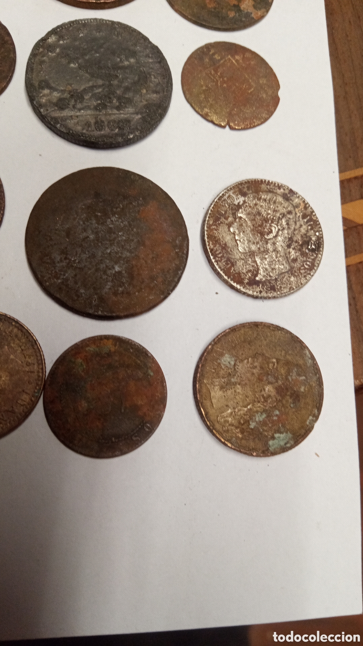 Material numism&aacute;tico: lote 21 monedas antiguas - Foto 19
